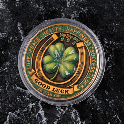 🏆Lucky Elephant Coin with 4-Leaf Clover