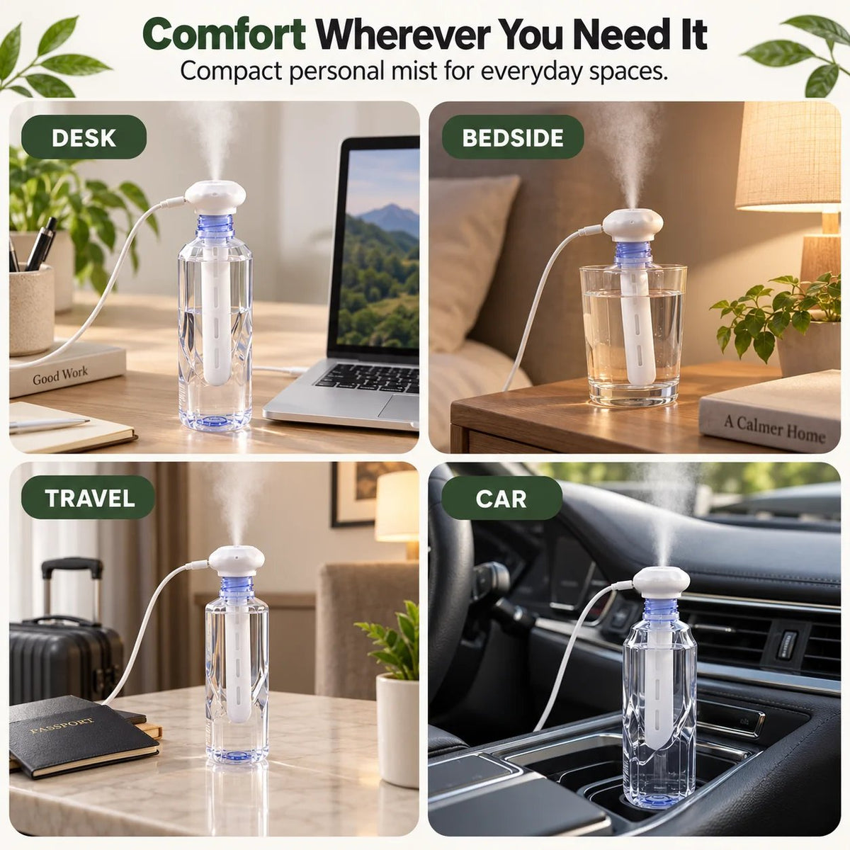 Dry Air Shouldn’t Follow You Everywhere — Portable USB Humidifier
