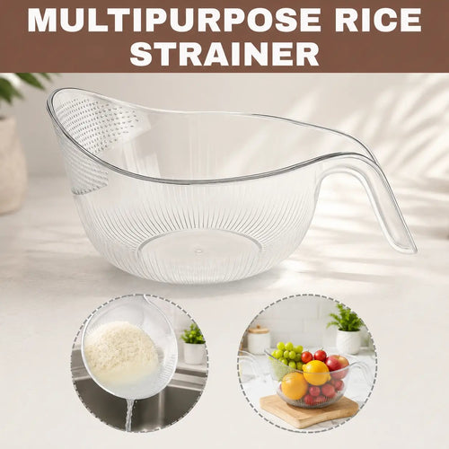 Aesthetic Multifunctional Rice Strainer Basket with Handle