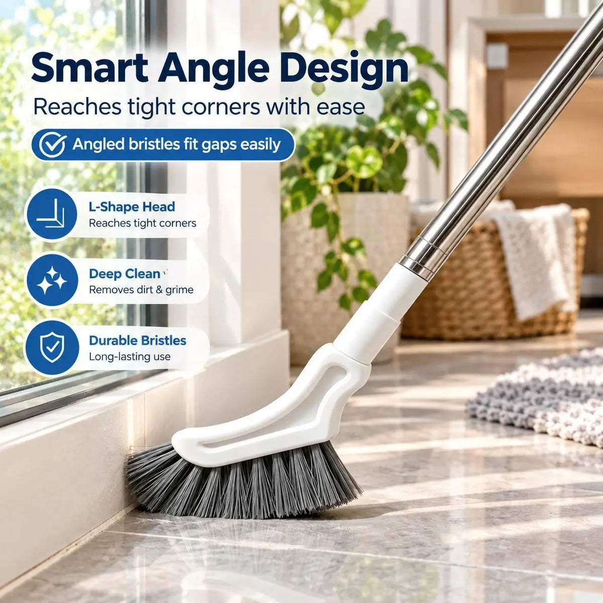 Adjustable Length Stainless Steel Telescopic Long Handle Crevice Cleaning Brush 🧹