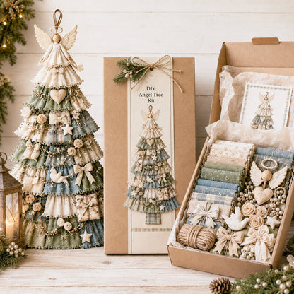 DIY Oversized Patchwork Christmas Tree Door Hanging Kit – Beginner-Friendly, All Tools & Guide Included