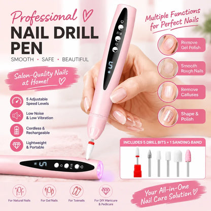 🛒Clearance💅 Professional Ultra-SafeLED Electric Nail Grinder