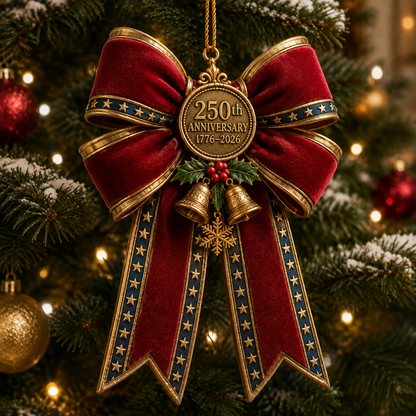 ✨250th Anniversary Bow Christmas Tree Ornament