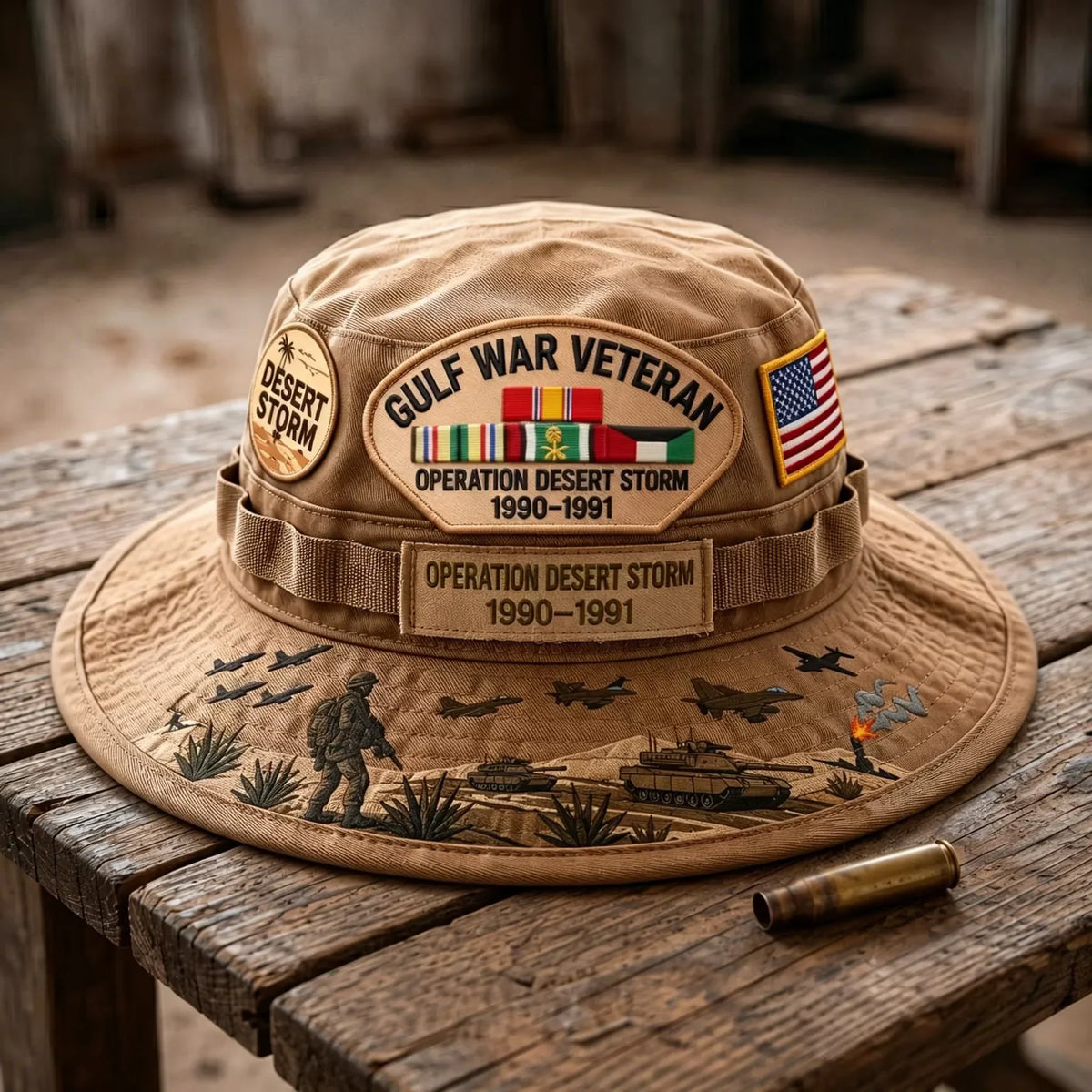 🇺🇸 Last Day Promo: 69% OFF 🎖️ - Gulf War Veteran Desert Storm Tribute Boonie Hat