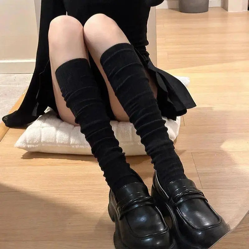 🧦 Women’s Slouchy Knee-High Socks – Soft French Terry Boot Socks