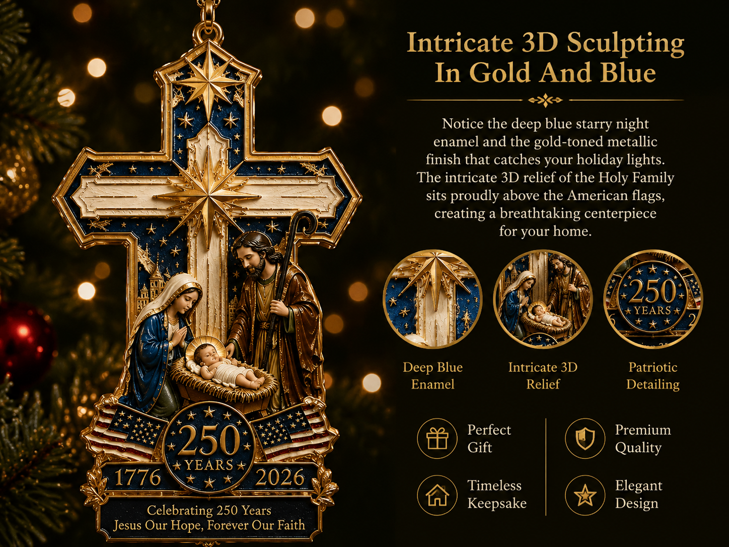 cross shaped jesus nativity christmas tree landing 03