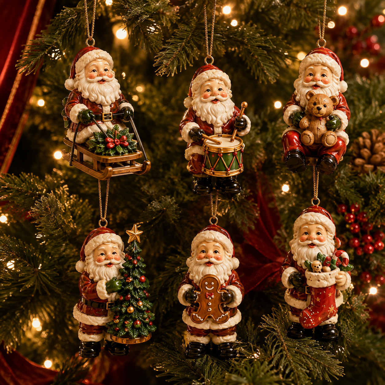 ✨24-Day Christmas Countdown Advent Calendar – Vintage Santa Series