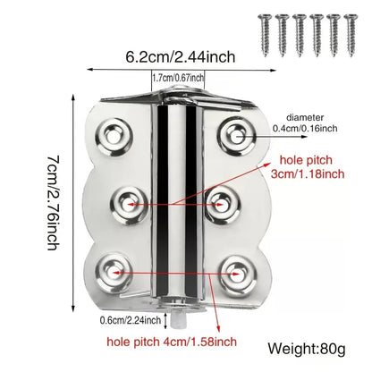 4 Pcs Spring Loaded Hinges Stainless Steel Self Closing Screen Door Hinges