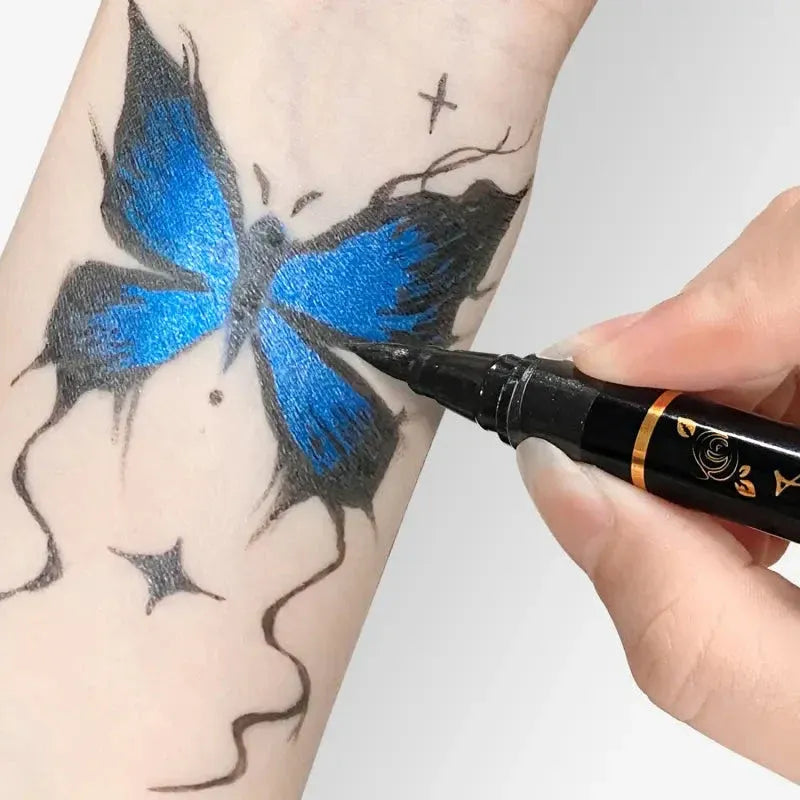🌈🎨10-Color Temporary Tattoo Markers Set