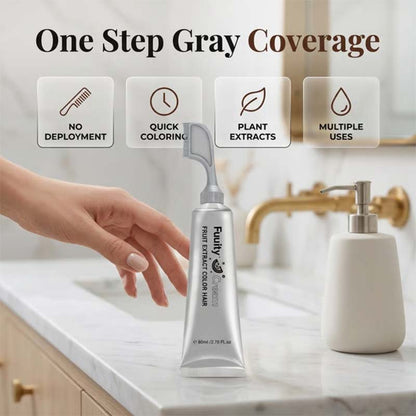 Botanical Fruit Essence Hair Dye Cream Nourishing Gray Coverage