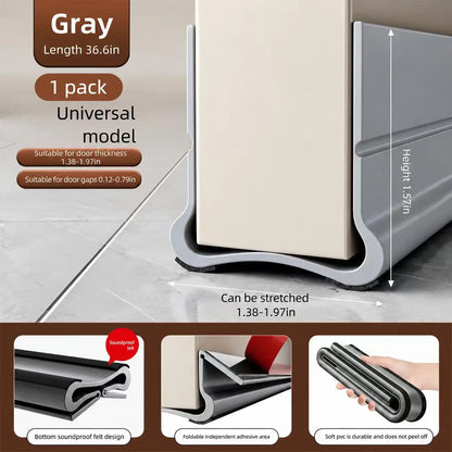 Triple Seal Under-Door Draft Stopper – Self-Adhesive PVC Weather Strip