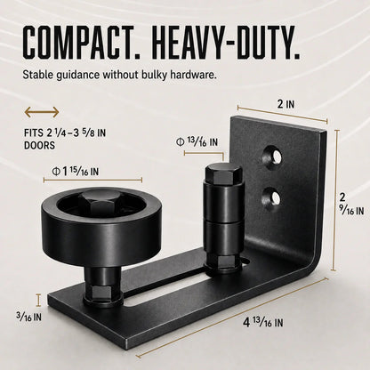8-in-1 Adjustable Barn Door Floor Guide – Wall-Mount Stay Roller for Smooth, Stable Sliding
