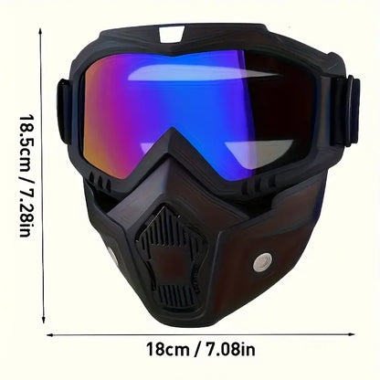 🛠️Detachable Full Face Goggle Mask
