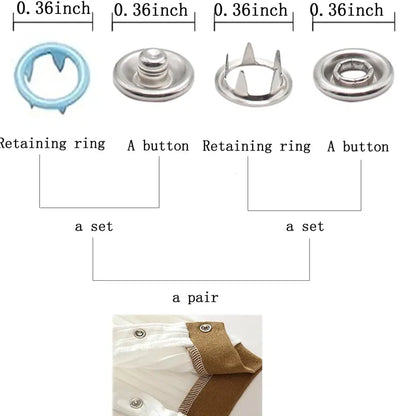 Including 100pcs Invisible Colored Metal Buckle & 1 Count Manual Pressure Pliers 🔧