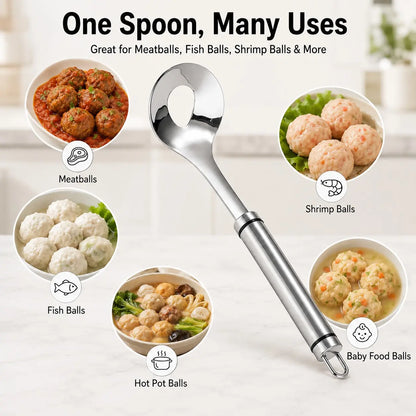 Stainless Steel Meatball Maker Spoon, Non‑Stick Meat Ball Extrusion Scoop 🍲
