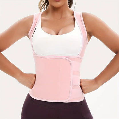 Women's Zip‑Up Compression Shapewear Vest - Athletic Active Tops with Built✨