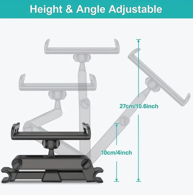 🚗🎁3-in-1 Adjustable Telescopic Arm Car Tablet Mount – Universal Tablet/iPad Holder, Easy-to-Install Hands-Free Mount💎