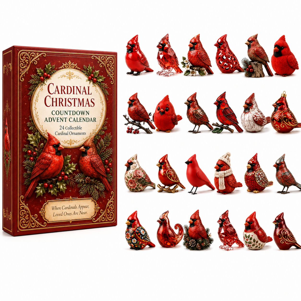🔥Last 50pcs✨⏰ Limited anniversary edition✨cardinal Christmas 24-Day Countdown Calendar
