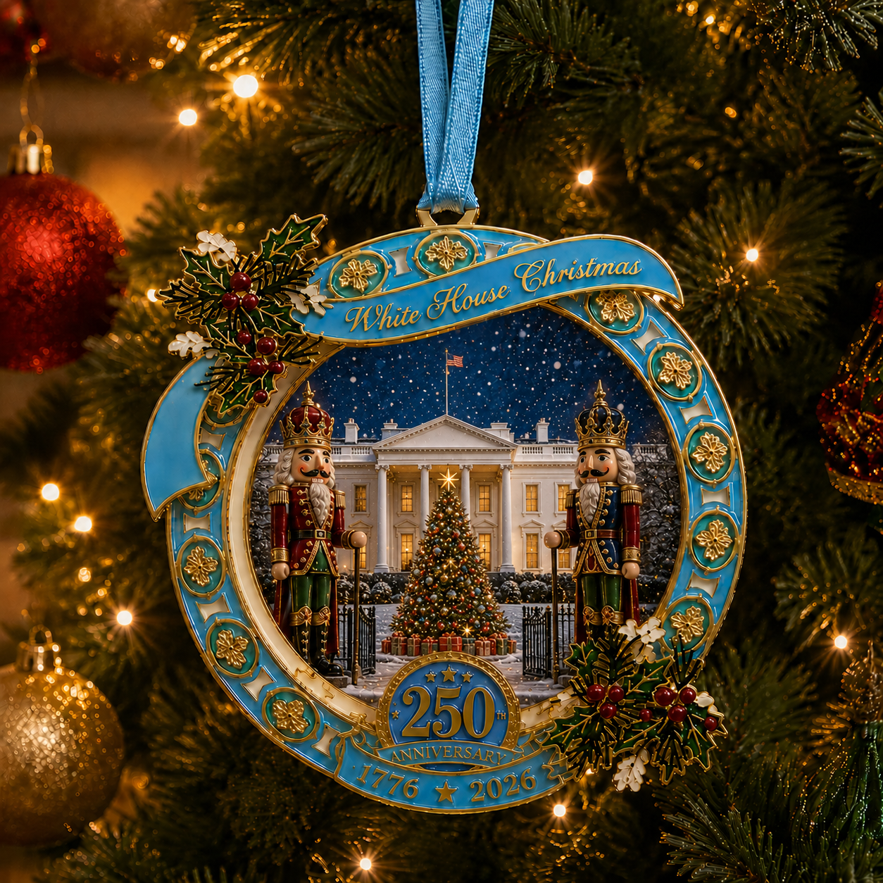 🔥"The Nutcracker" 250th Anniversary Ornament—Guarding the White House