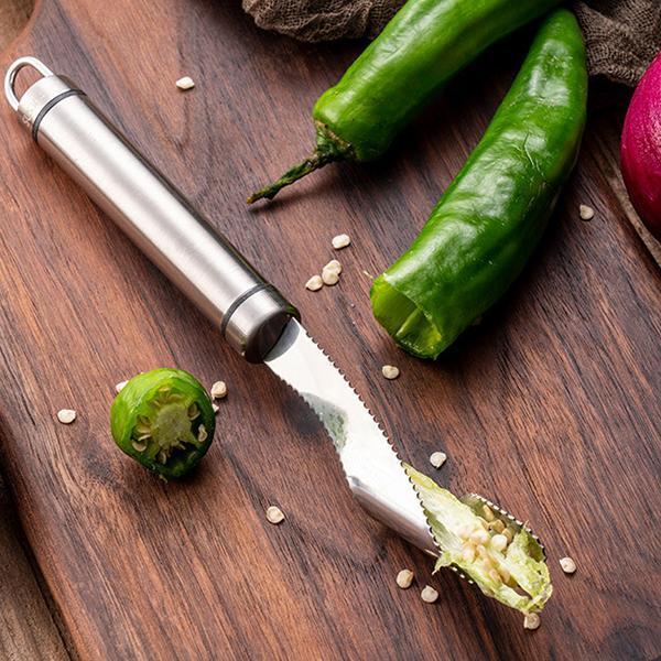 🌶️ Stainless Steel Pepper Corer