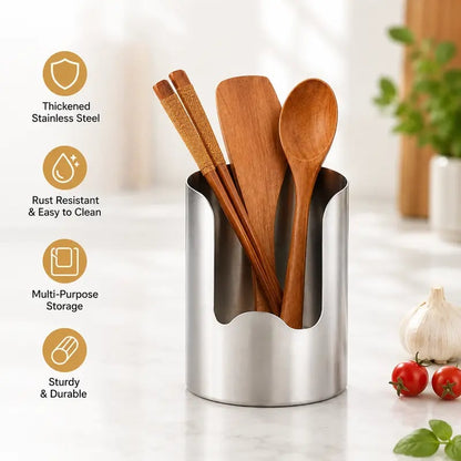 ✨LAST DAY 49% OFF 🍴Stainless Steel Utensil Organizer | Keep Your Kitchen Counter Clean & Stylish
