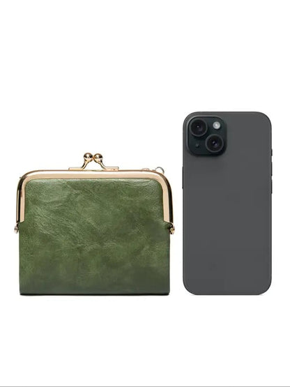 Women's Fashionable Solid Color Kiss Lock Wallet, Casual Versatile Coin Purse for Daily Used, Trendy All-match & Exquisite Wallet for Birthday Gift，Suitable for Thanksgiving, Christmas, and men's gift giving