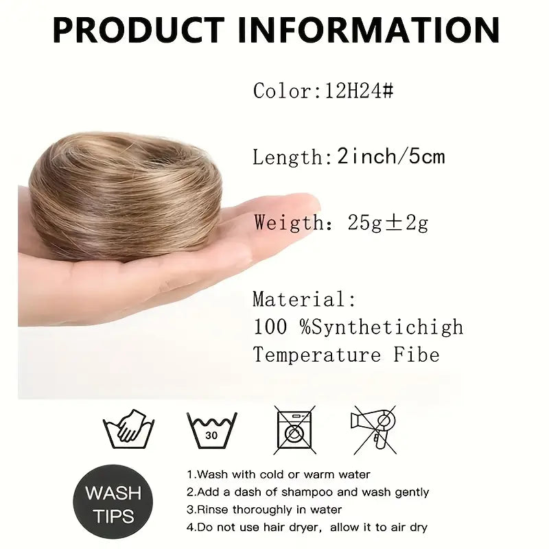 synthetic messy bun hair piece for women curly updo scrunchie extension for instant volume and a high crown landing 08