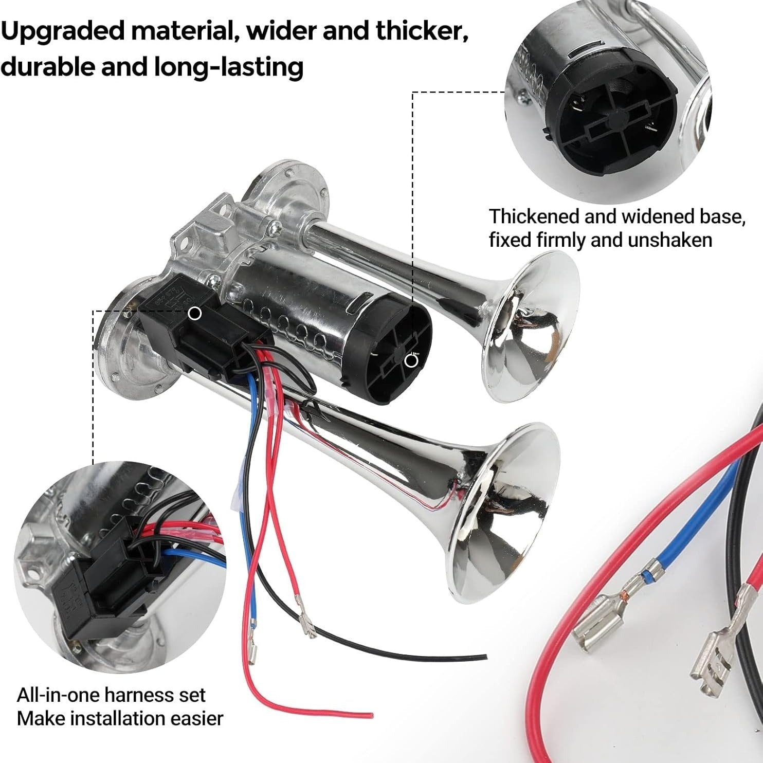 📢 150dB Super Loud Train Horn Kit | Universal 12V Dual Air Horn For Trucks & Cars