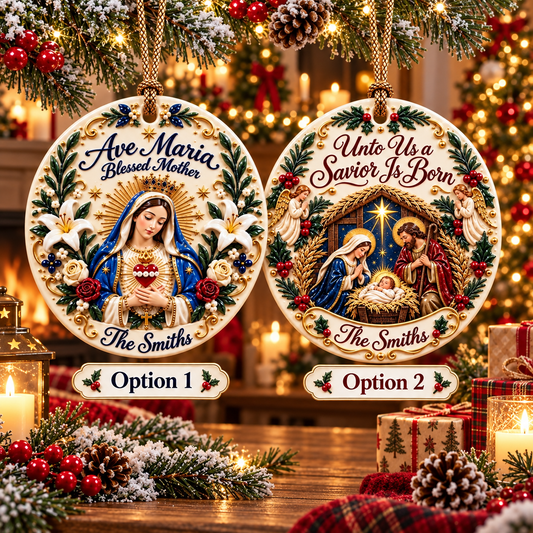 ✝️ Personalized Christian Ceramic Ornament