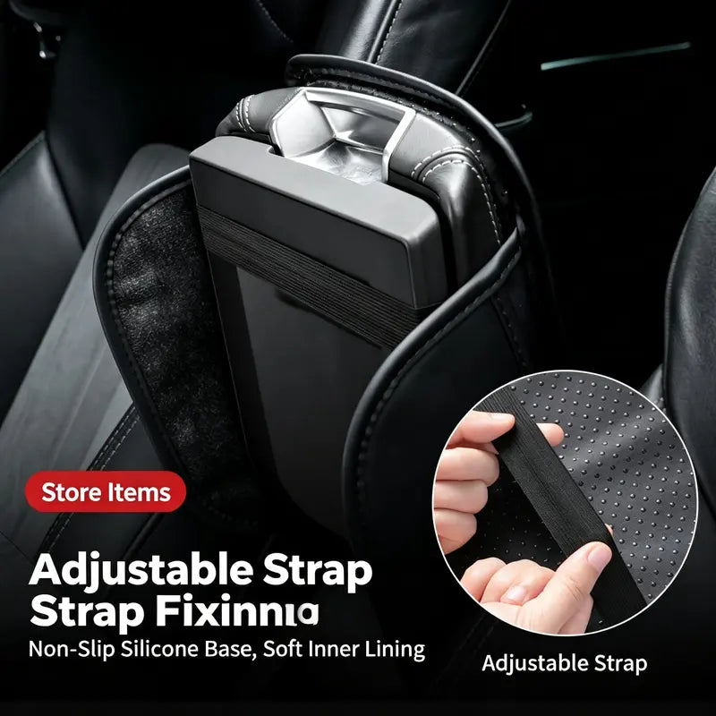 multifunctional car armrest box cushion with built in storage bag landing 06