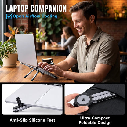 3-in-1 Magnetic Foldable Laptop Stand