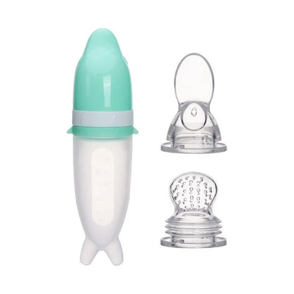 🎁Silicone Baby Feeding Bottle With Soft Spoon, 50ml