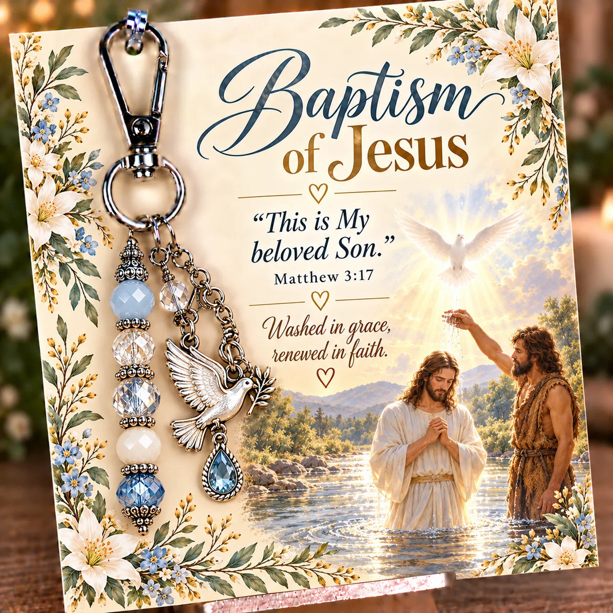✝️ Carry Your Faith With You - Christian Scripture & Prayer Keepsake Keychain