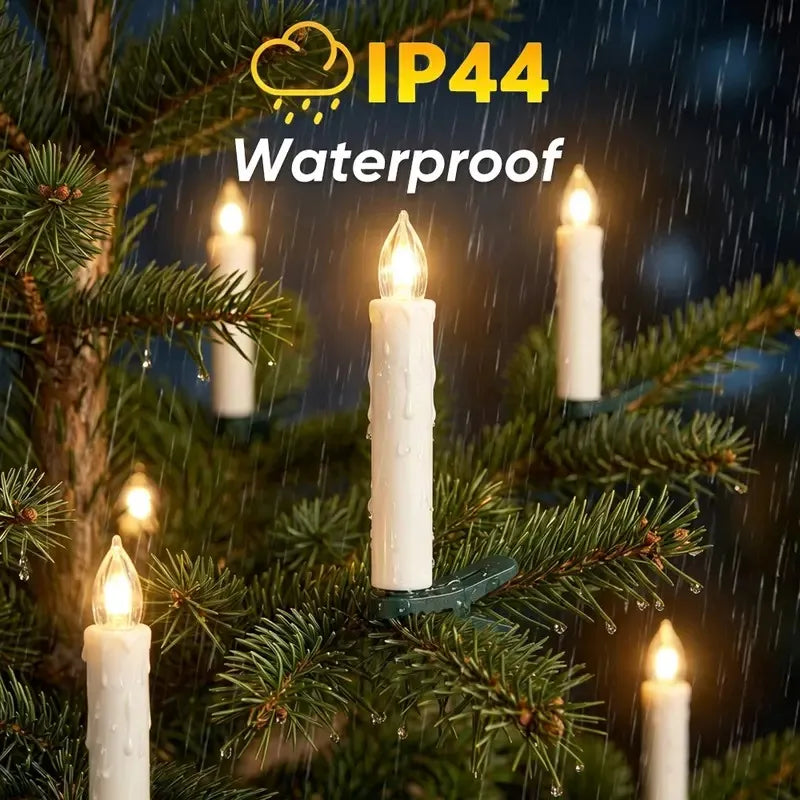 Realistic Flickering Flameless Clip Candles – LED Candle Lights with Remote Control