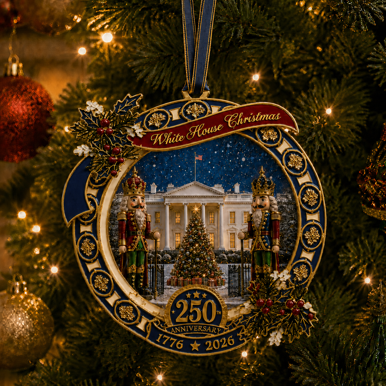 🔥"The Nutcracker" 250th Anniversary Ornament—Guarding the White House