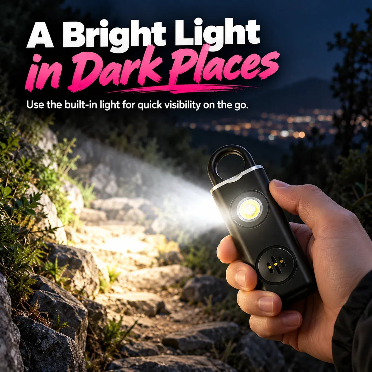 🔔 130dB Personal Safety Alarm with Strobe Light