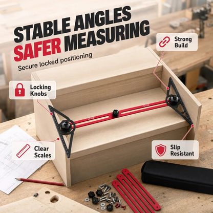 FREE SHIPPING⏰Get Perfect Layouts Instantly! Aluminum Measuring Tool Kit
