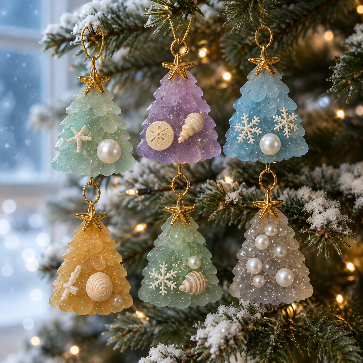 ✨Sea Glass Christmas Tree Ornament Advent Calendar