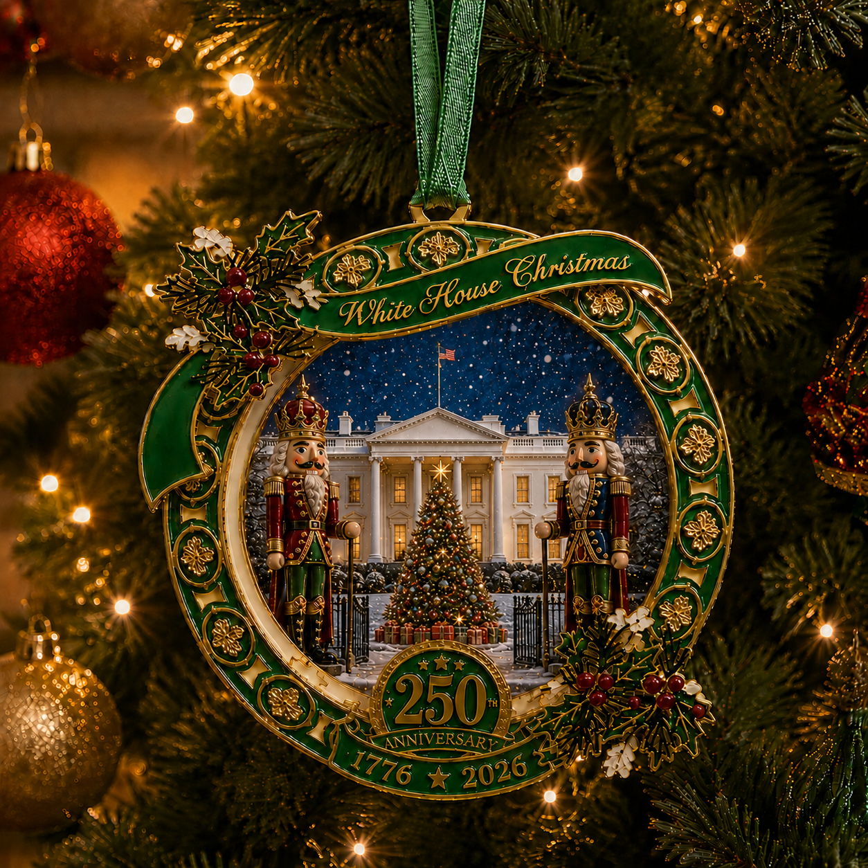 🔥"The Nutcracker" 250th Anniversary Ornament—Guarding the White House