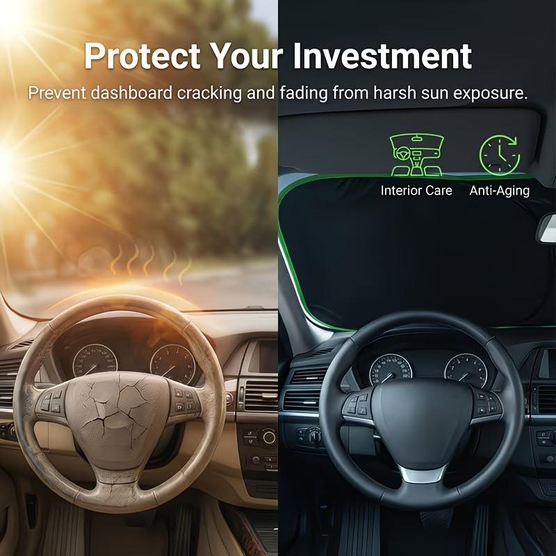 🔥LAST DAY 49% OFF☀️ Foldable Car Windshield Sun Shade | UV Block Heat Reducing Front Window Cover🚗