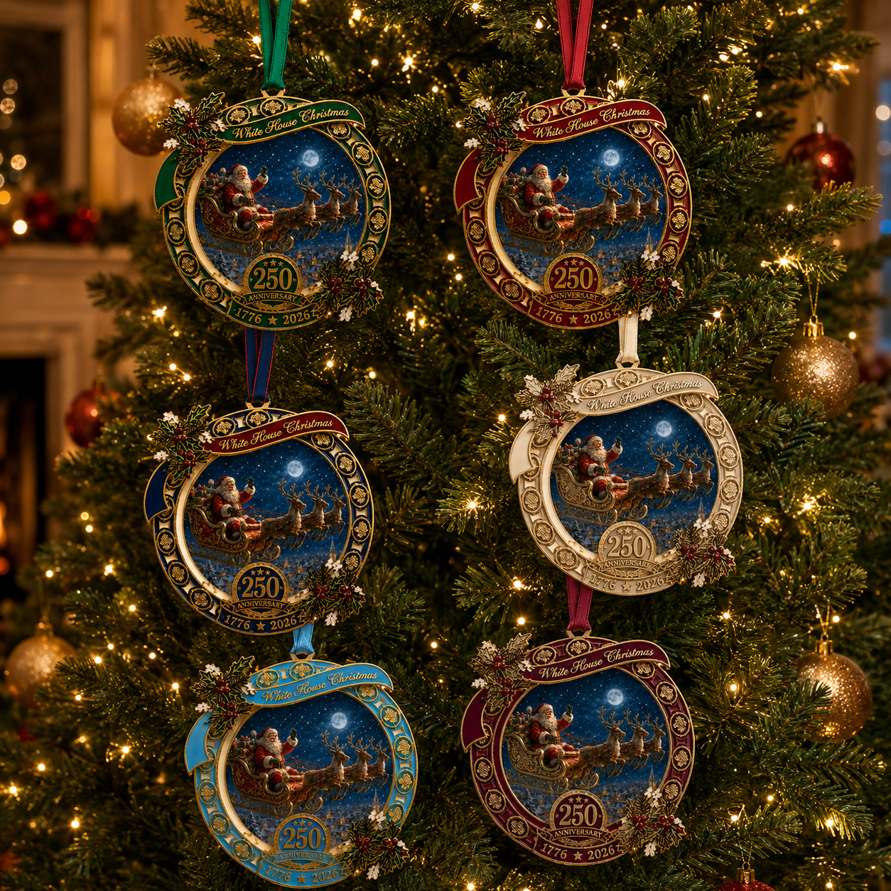 ✨250th Anniversary Edition Santa's Sleigh Scene Ornament