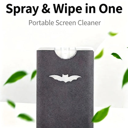 Portable Screen Cleaner Spray with Microfiber Cloth, Nano Streak-Free Cleaning 🧼