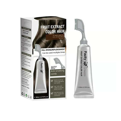 Botanical Fruit Essence Hair Dye Cream Nourishing Gray Coverage