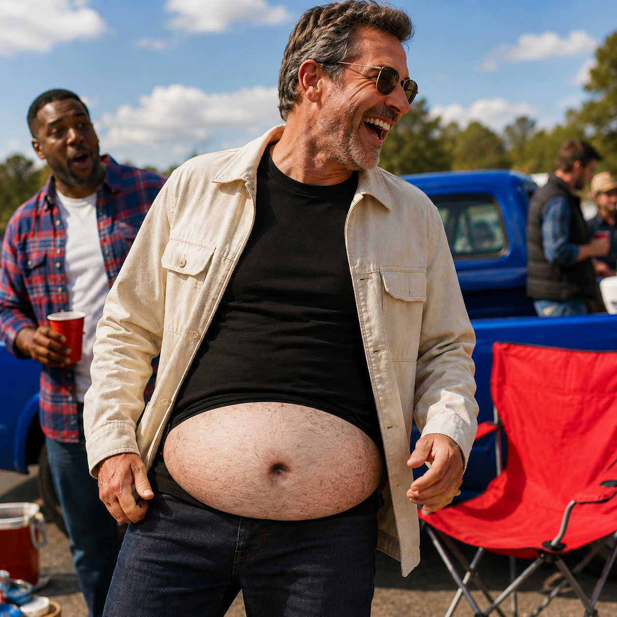 funny dad bod fanny pack for men women landing 05