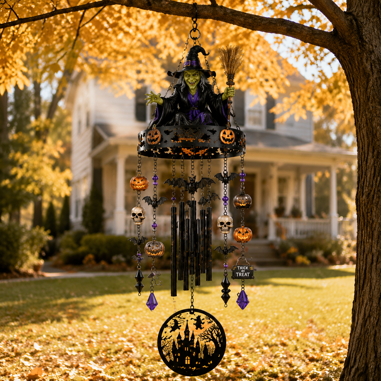 handmade custom witch themed outdoor wind chime landing 01