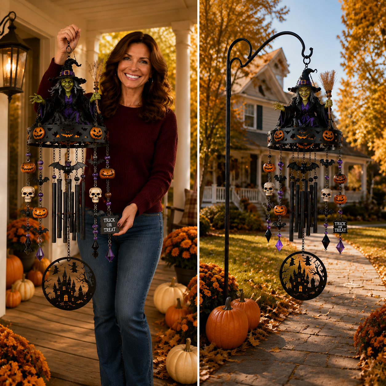 handmade custom witch themed outdoor wind chime landing 02