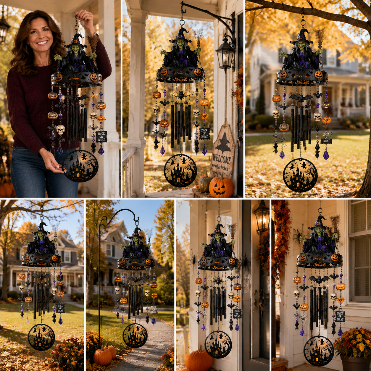 handmade custom witch themed outdoor wind chime landing 04