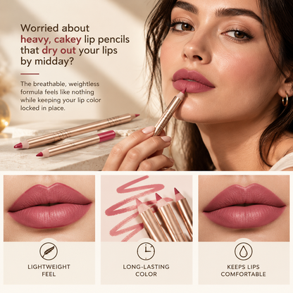 12 Pcs Matte Lip Liner Set with Sharpener, Blendable Lip Pencil 💋