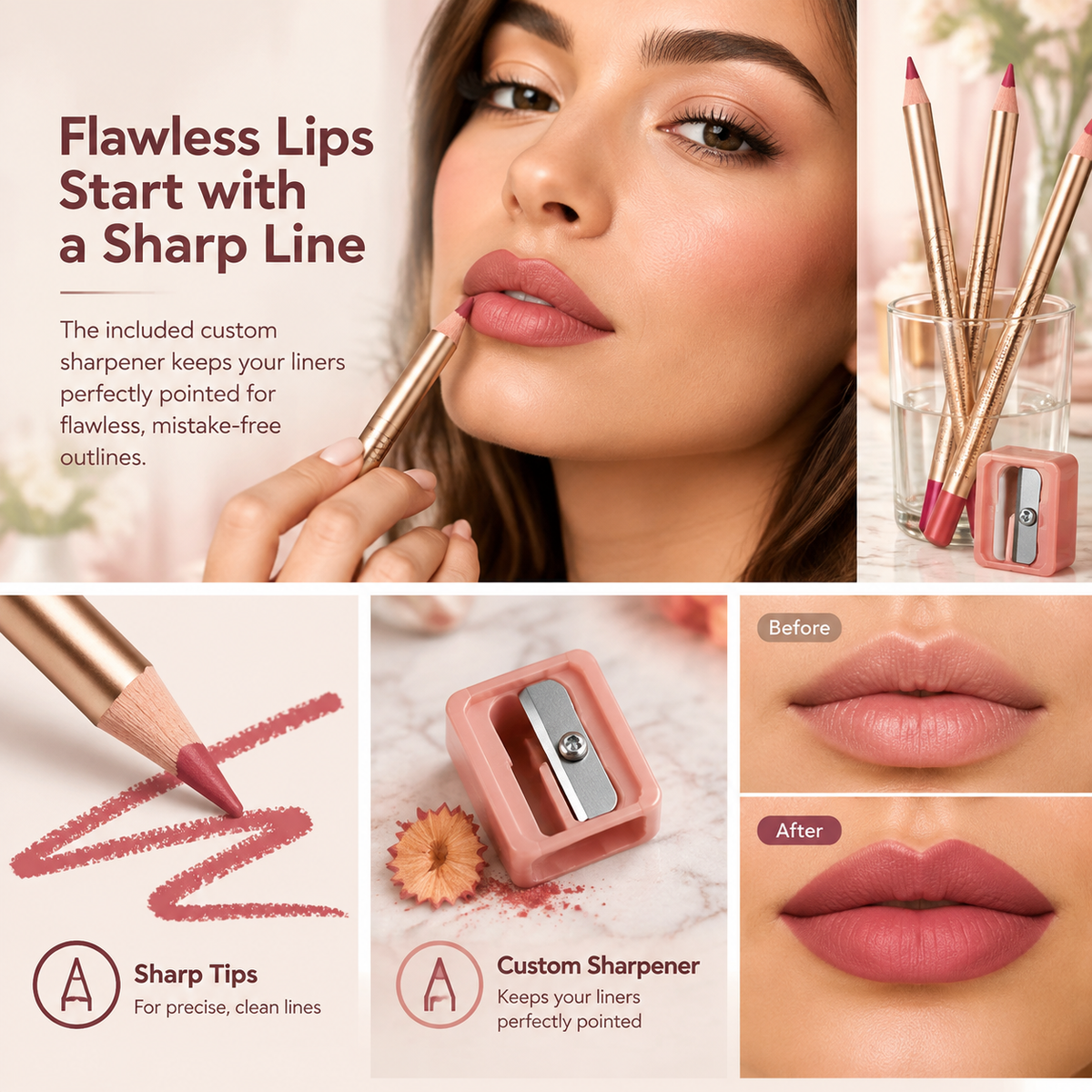 12 pcs matte lip liner set with sharpener blendable lip pencil landing 06