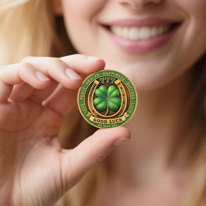 🏆Lucky Elephant Coin with 4-Leaf Clover